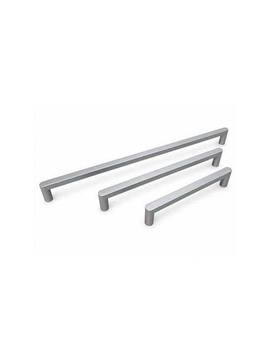 Finetto Furniture Handle Made of Metallic Inox Mat with Hole Centers 192mm 256-LKBE7192MS