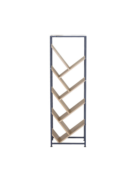Βιβλιοθήκη Torvien Δρυς/μαύρο 40x27x125εκ.