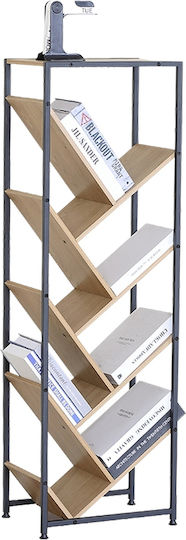 Bookcase Torvien Oak/Black 40x27x125cm