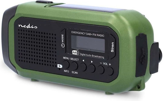 Nedis RDDBCR2000GN Портативно Соларно Радио DAB+ с USB Черно