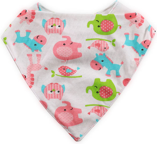 Lorelli Pink Hearts Bandana 100% Cotton with Hoop & Loop Fastener Pink Hearts