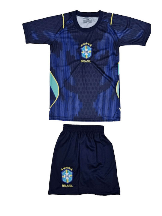 Kids Brazil National Football Team Set Mundial 2026 Blue Balón De Oro Blue Unisex Kids Ab160