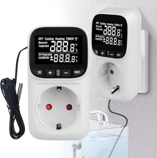 Sinotimer Stc-916l-eu Thermostat Socket 16a 230v Heating Cooling Temperature Control Lighting External Sensor Timer 3680w