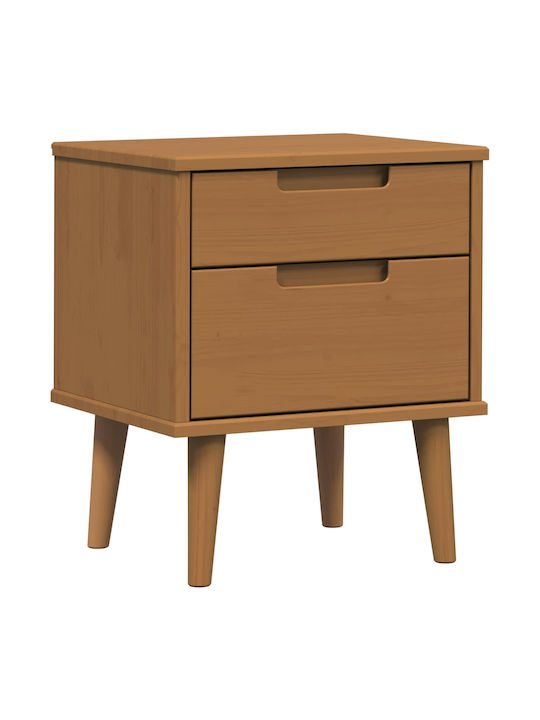 Nachttisch aus Massivholz Braune 40x35x48cm