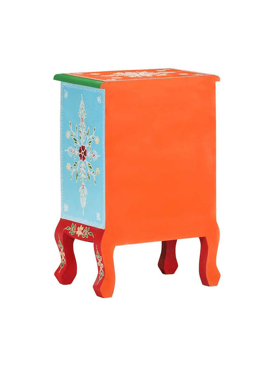 Bedside Table Made of Solid Wood Multicolour 40x30x60cm