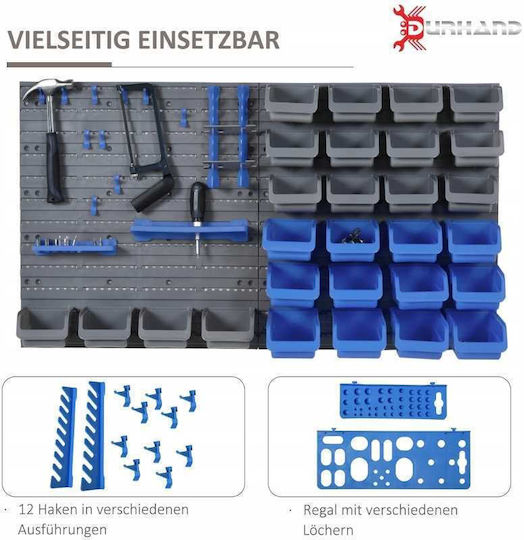 Wall Board Blue-grey Containers 44 Pieces