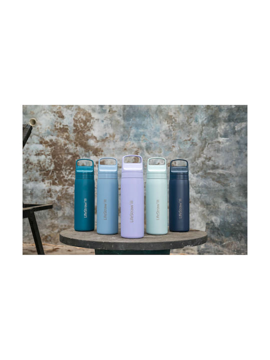 Lifestraw Stainless Steel Water Bottle with Filter 500ml Orange
