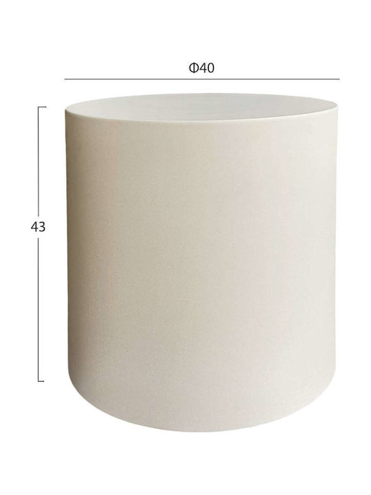 Plastic Auxiliary Garden Table for Small Outdoor Spaces Beige 40x40x43cm