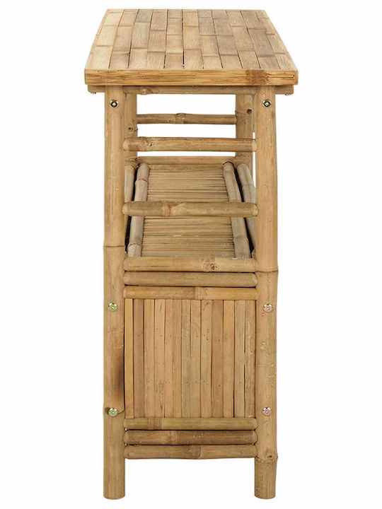 Plastic Outdoor Table Natural 110x35x75cm