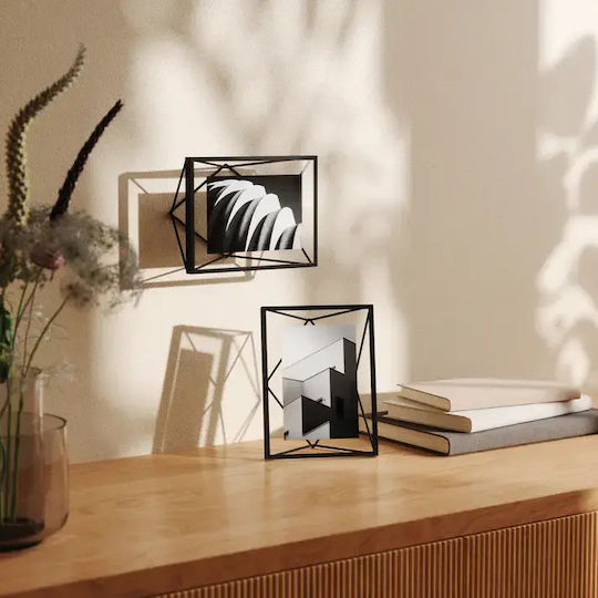 Umbra Prisma Wall Photo Frame Metallic with Black Frame 2 Pieces