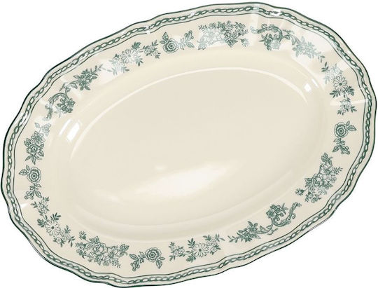 Salt & Pepper Servierplatte Oval Aus Porzellan Grüne 32.5x22.5cm