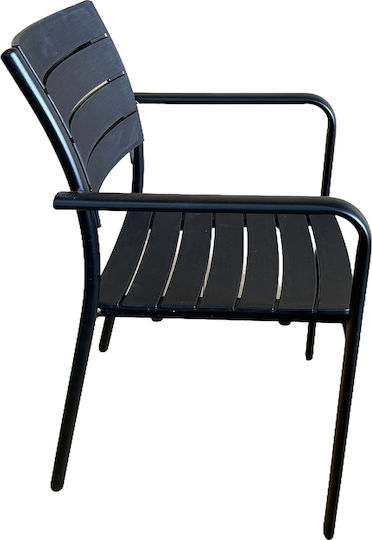 Καρέκλα Amaya Μαύρο 54.5x56.5x84εκ.