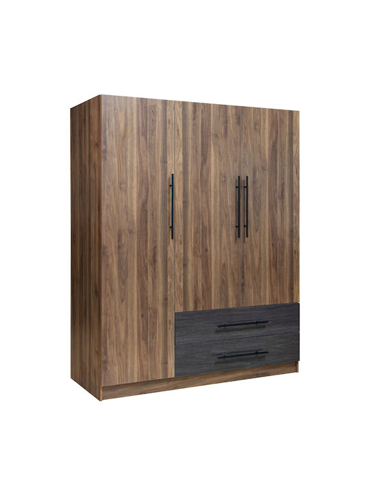 Dulap Triplă cu Loft Nucă 150x55.5x160cm