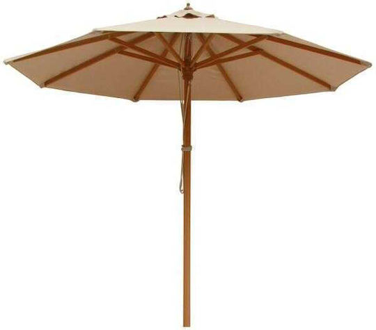 Alu1 Aa Wooden Garden & Terrace Parasol with Ventilation Opening Grey Alu1 Aa Wooden Garden & Terrace Parasol with Ventilation Opening Grey