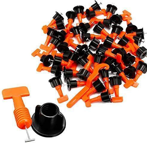 Tile Leveling Set 50 Clips + Key Tile Alignment System Reusable Precise Installation