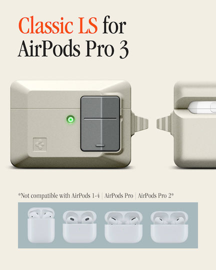 Spigen Classic Ls Fälle aus Kunststoff / Silikon in Grau Farbe für Apple AirPods Pro 3