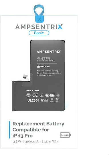 Ampsentrix Συμβατή Μπαταρία Αντικατάστασης για Iphone 13 Pro