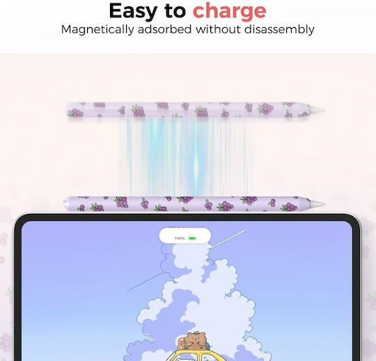 Θήκη Στυλό Σιλικόνης Ahastyle Pt65ft Apple Pencil Pro 2 Ροδάκινο Ahastyle