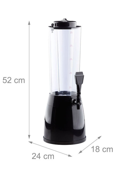 Relaxdays Dozator De Băuturi Reci 2.5lt L52 X Lățime18 X Înălțime24 Cm