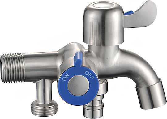 Avizar Multi-function 3/4-inch Electroplated Stainless Steel Tap Control Valves Silver
