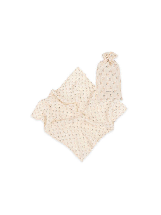 Nobodinoz Nursery Swaddling Blanket Wabi Sabi Beige 70x70cm