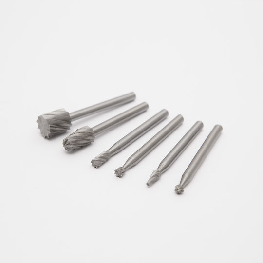 Set 6 Engraving Carving Bits 3.1 Mm Shaft Mini Grinder Router 28000 Rpm