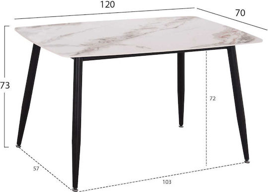 Τραπεζαρίας Calacatta 120x70x73εκ. Τραπεζαρίας Calacatta 120x70x73εκ.