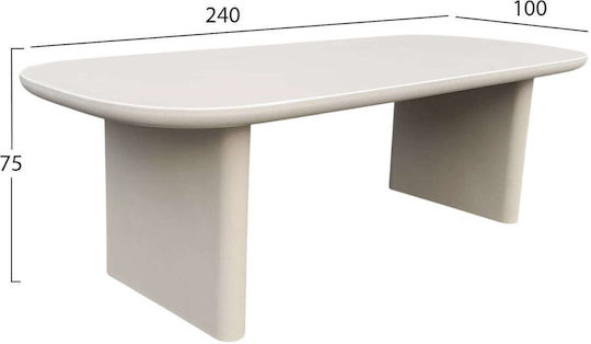 Τραπεζαρίας Μπεζ 240x100x75εκ. Τραπεζαρίας Μπεζ 240x100x75εκ.