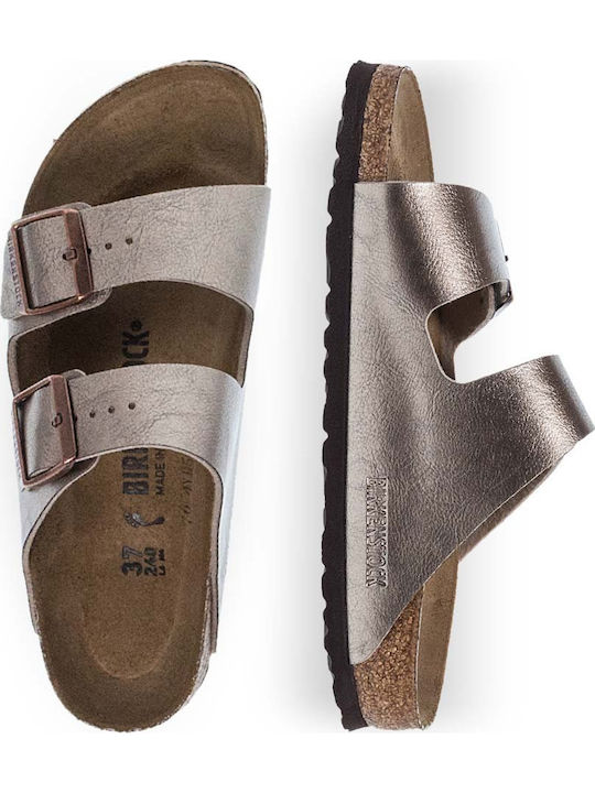 Arizona Women's Flat Sandals in Brown Color Narrow Fit