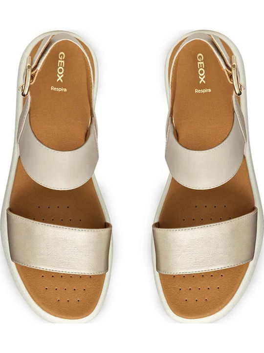 Camalei Γυναικεία Σανδάλια Flatforms Μπεζ