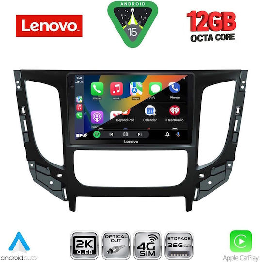 Lenovo Ηχοσύστημα Αυτοκινήτου για Mitsubishi L200 BMW X1 / X3 / X4 2015-2019 με Clima (Bluetooth/USB/WiFi/GPS/Apple-Carplay/Android-Auto) με Οθόνη Αφής 9"