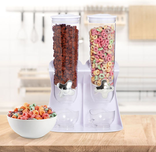Relaxdays Distribuitor de Cereale cu 2 Containere