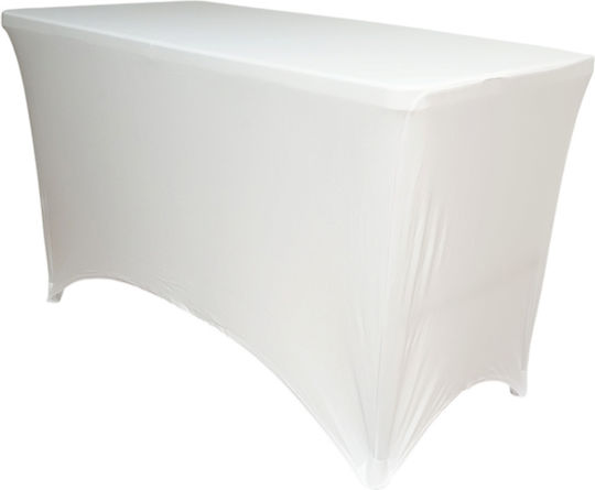 Elastisches Tischabdeckung Weiß Ø74cm