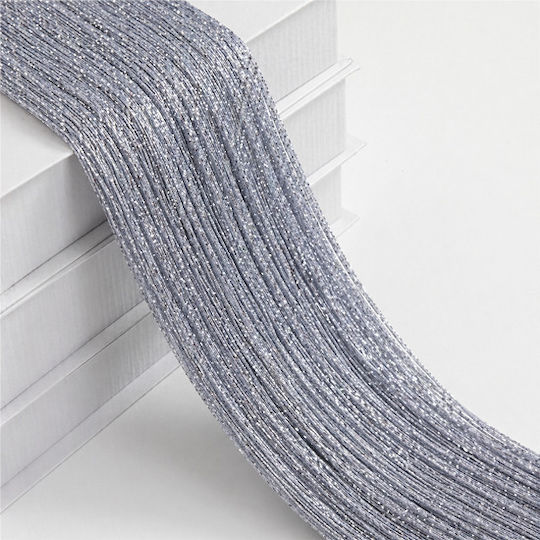 Perdea Cu Franjuri Decor String Glitter 100x200cm Gri