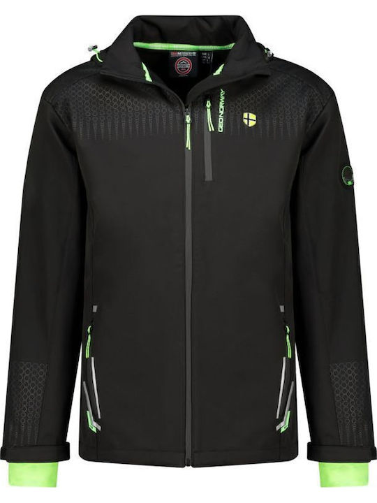 Χειμωνιάτικο Μπουφάν Softshell Αδιάβροχο και Αντιανεμικό Μαύρο