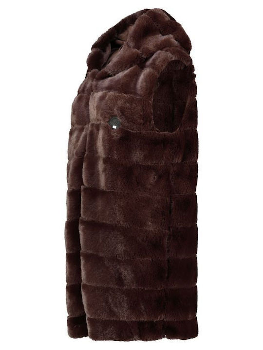 Blană Scurtă de Damă Dark Brown