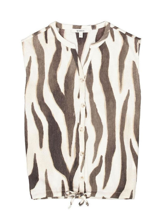 Γυναικεία Μπλούζα Αμάνικη Animal Print Πολύχρωμη