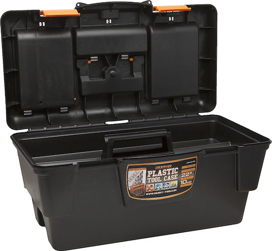 22-inch Plastic Toolbox 5-compartment Organizer Removable Tray