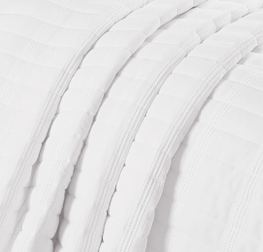 Liolios Home Sabina Tagesdecken Übergröße Off White 220x240cm 3Stücke