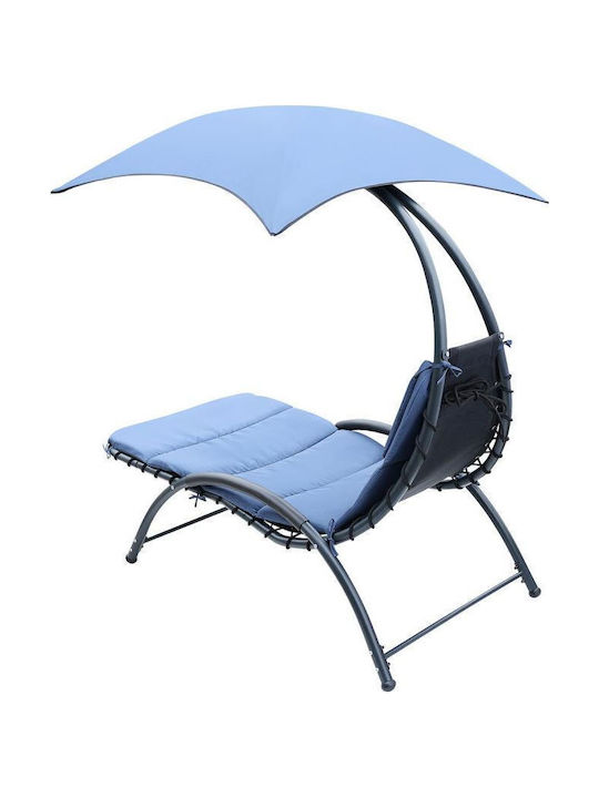 Metallic Outdoor Armchair Navy Blue
