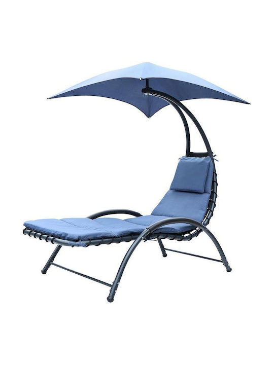 Metallic Outdoor Armchair Navy Blue