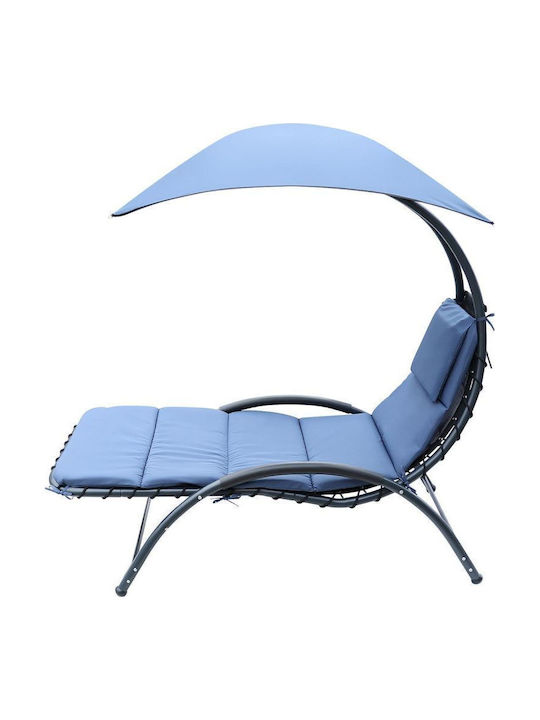 Metallic Outdoor Armchair Navy Blue