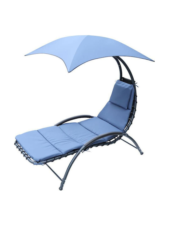 Metallic Outdoor Armchair Navy Blue