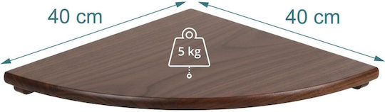 Corner Wall Shelf Dark Brown