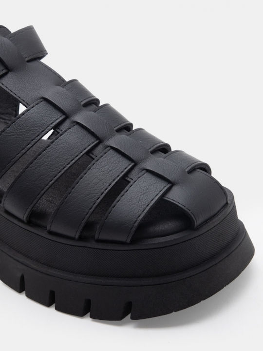 Дамски Сандали Flatforms Черни
