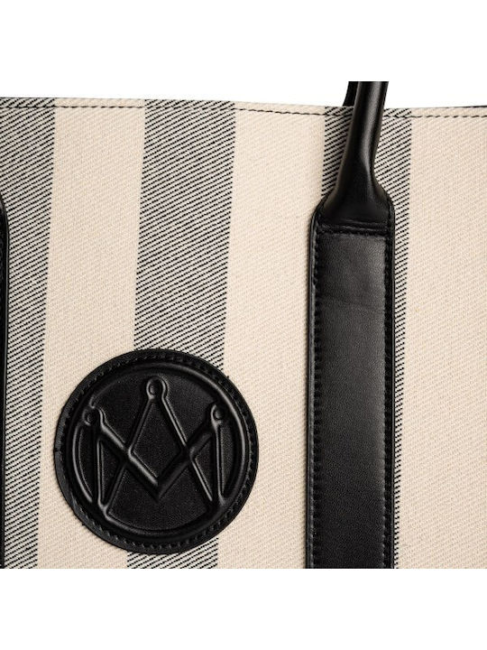 Fabric Women's Tote Handbag Black