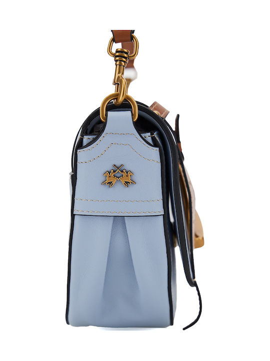 Leather Women's Shoulder Bag Blue