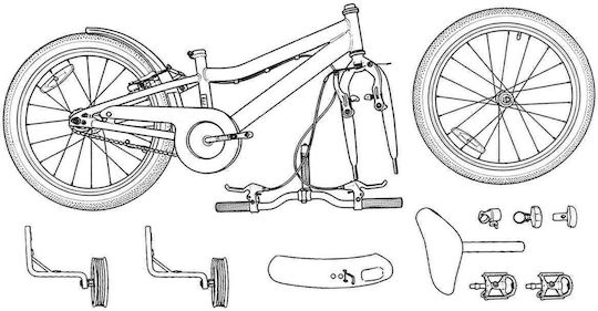 vidaXL 16 Zoll Kinderfahrrad Grün