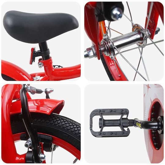 vidaXL 12" Kids' Mountain Bicycle Red