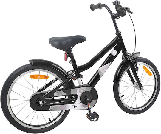 vidaXL 18" Детски Велосипед BMX Черен